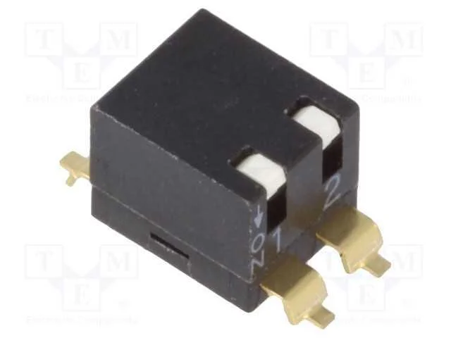 Interruptor: DIP-SWITCH, Quantidade de secções: 2.