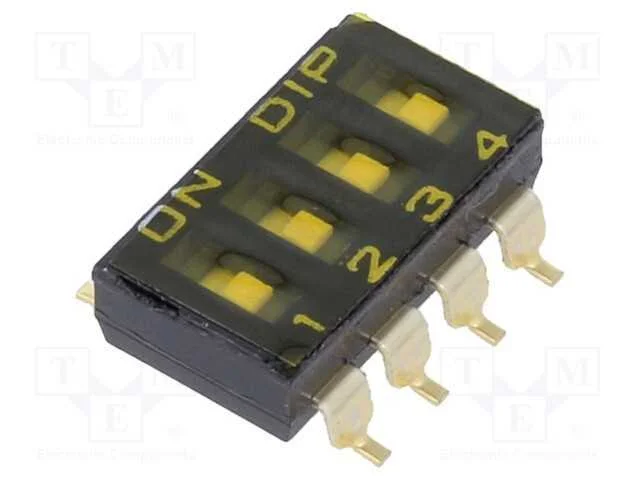Interruptor: DIP-SWITCH, OFF-ON, 0,025A/24VDC, Po.