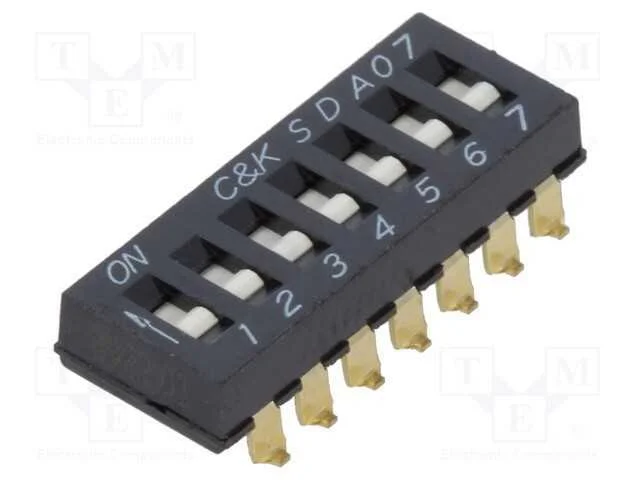 Interruptor: DIP-SWITCH, Quantidade de secções: 7.