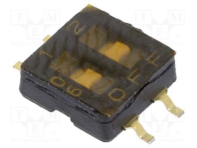 Interruptor: DIP-SWITCH, OFF-ON, 0,1A/50VDC, Pos:.