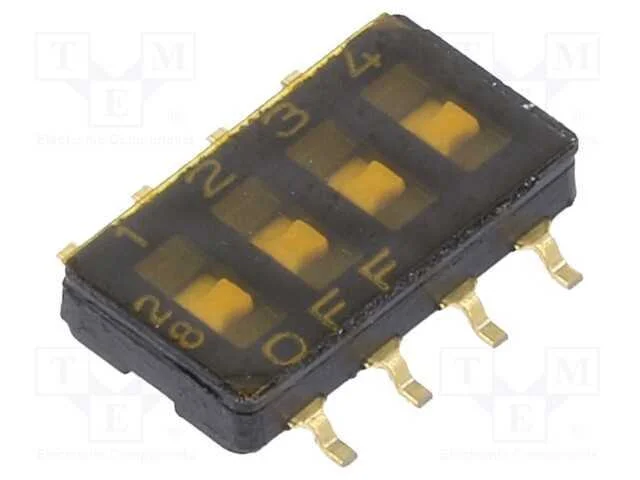 Interruptor: DIP-SWITCH, OFF-ON, 0,1A/50VDC, Pos:.