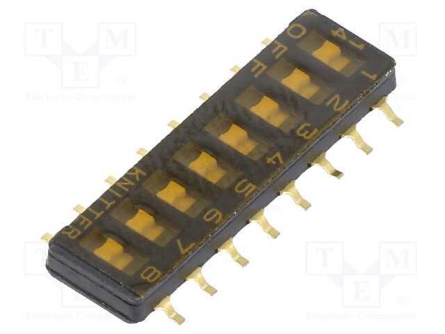 Interruptor: DIP-SWITCH, OFF-ON, 0,1A/50VDC, Pos:.