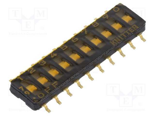 Interruptor: DIP-SWITCH, OFF-ON, 0,1A/50VDC, Pos:.