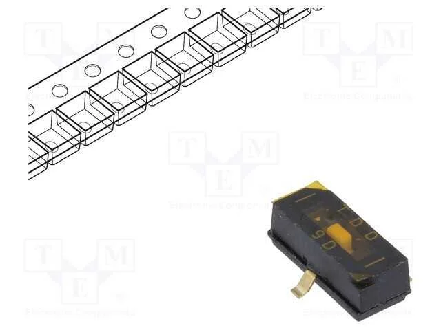 Interruptor: DIP-SWITCH, Quantidade de sec&ccedil;&otilde;es: 1.