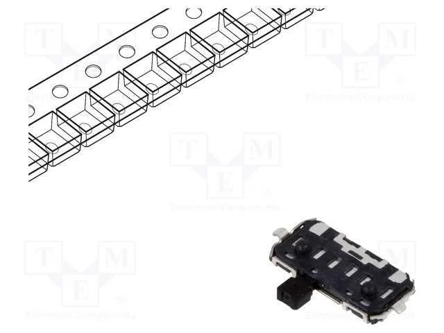 Interruptor Deslizante, Pos: 2, SPDT, 0,3A/6VDC, O