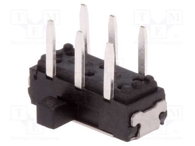 Interruptor Deslizante, Pos: 2, DPDT, 0,3A/6VDC, O