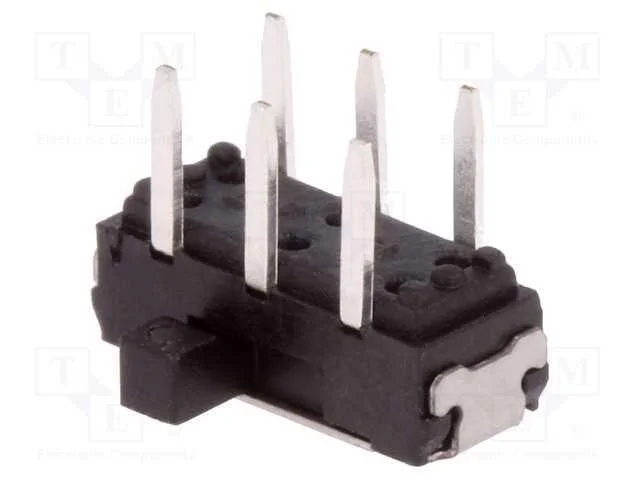Interruptor Deslizante, Pos: 2, DPDT, 0,3A/6VDC, O