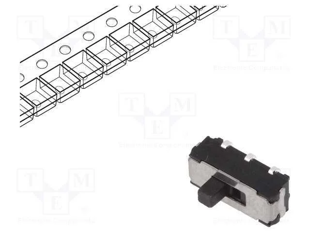 Interruptor: de Corrediça, Pos: 2, Dpdt, 0,3a/6vdc, On-On, Tht, Js