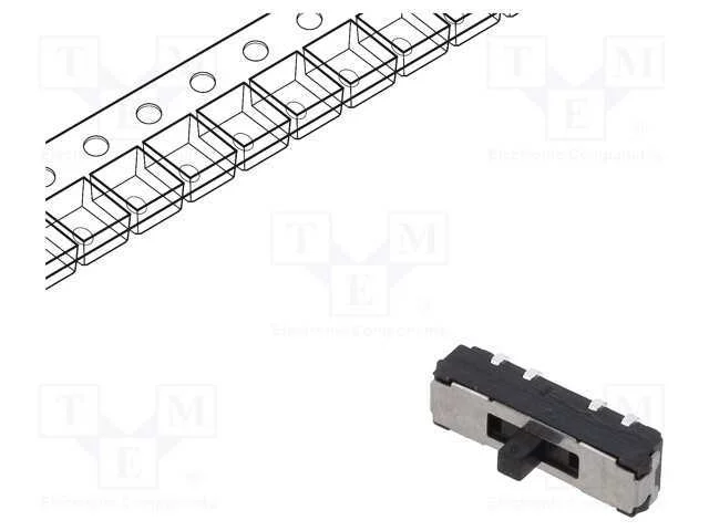 Interruptor: de Corrediça, Pos: 3, Dp3t, 0,3a/6vdc, On-On-On, Smt