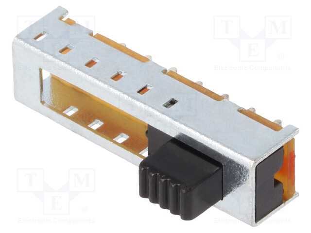 Interruptor Deslizante, Pos: 6, 0,3A/30VDC, ON-ON-