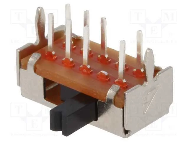 Interruptor: de Corrediça, Pos: 3, Sp3t, 0,2a/12vdc, On-On-On, 20mo