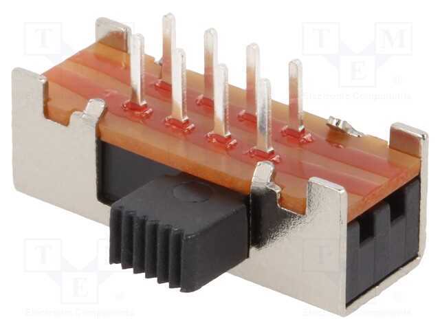 Interruptor Deslizante, Pos: 3, SP3T, 0,3A/30VDC,