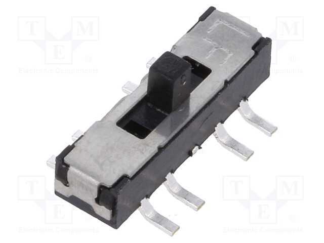 Interruptor Deslizante, Pos: 3, SP3T, 0,3A/6VDC, O