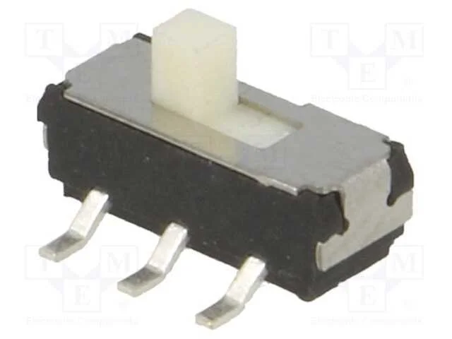 Interruptor Deslizante, Pos: 2, DPDT, 0,3A/6VDC, O