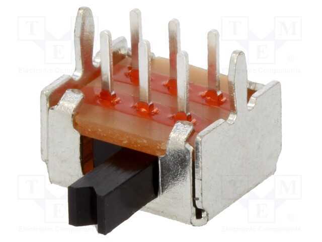 Interruptor Deslizante, Pos: 2, DPDT, 0,1A/12VDC,