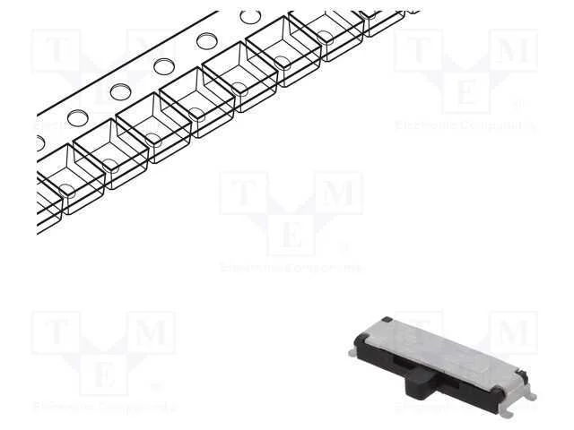 Interruptor Deslizante, Pos: 3, SP3T, 0,3A/6VDC, O