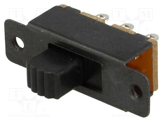Interruptor Deslizante, Pos: 2, DPDT, 0,5A/24VDC,