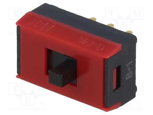 Interruptor Deslizante, Pos: 2, DPDT, 0,01A/28VDC,
