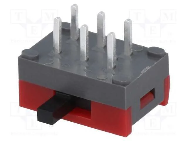 Interruptor Deslizante, Pos: 2, DPDT, 0,1A/30VDC,