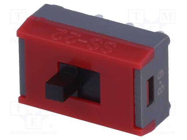 Interruptor Deslizante, Pos: 2, DPDT, 0,1A/30VDC,