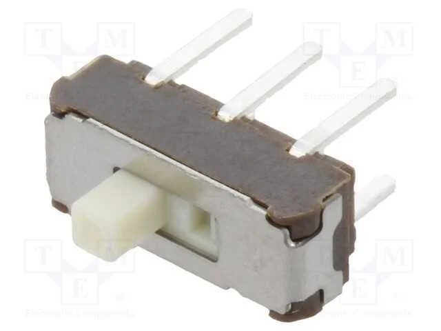 Interruptor Deslizante, Pos: 2, DPDT, 0,3A/6VDC, O