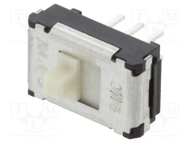 Interruptor Deslizante, Pos: 2, DPDT, 0,1A/12VDC,