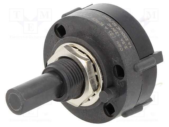 Interruptor: giratório, Pos: 4, SPDT, 2,5A/125VAC.