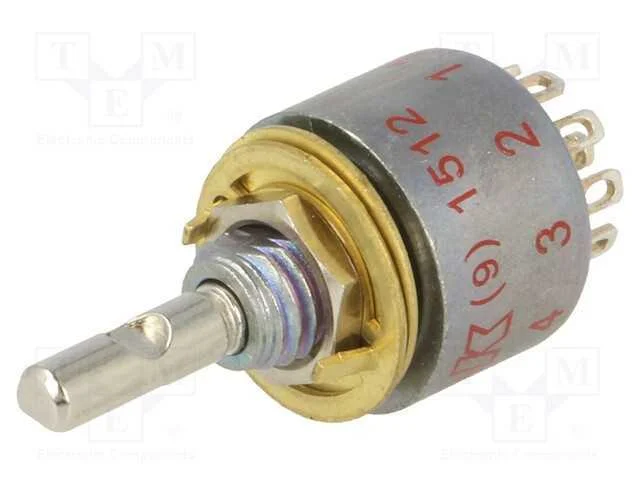 Interruptor: Giratório, Pos: 10, 0,25a/125vac, 0,25a/28vdc, 36
