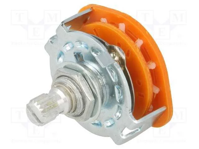 Interruptor: Giratório, Pos: 4, 0,3a/125vac, 30, -20÷70c, L: 15mm