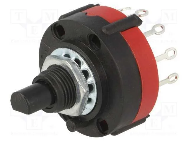 Interruptor: Giratório, Pos: 10, 0,3a/125vac, 30, -20÷70c, L: 15mm
