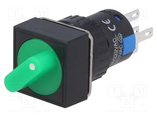 Interruptor: Giratório, Pos: 2, Spdt, 3a/220vac, 2a/24vdc, -20÷55c