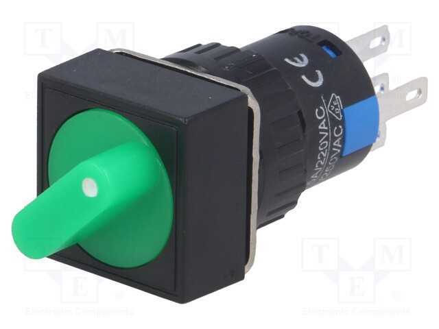 Interruptor: giratório, Pos: 2, SPDT, 3A/220VAC, .