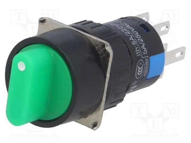 Interruptor: giratório, Pos: 3, 3A/220VAC, 2A/24V.