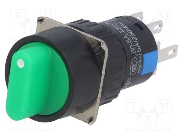 Interruptor: giratório, Pos: 3, 3A/220VAC, 2A/24V.