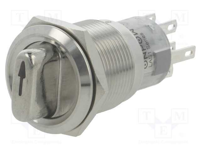 Interruptor: Giratório, Pos: 3, Dp4t, 0,5a/220vac, 1a/24vdc, 50mo