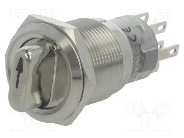 Interruptor: girat&oacute;rio, Pos: 3, DP4T, 0,5A/220VAC.