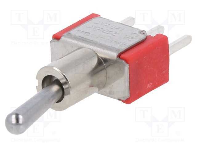 Interruptor: de Alavanca, Pos: 2, Spdt, On-On, 2a/250vac, 5a/28vdc