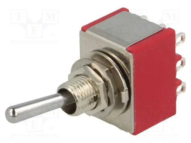 Interruptor: de alavanca, Pos: 2, 3PDT, ON-ON, 5A.