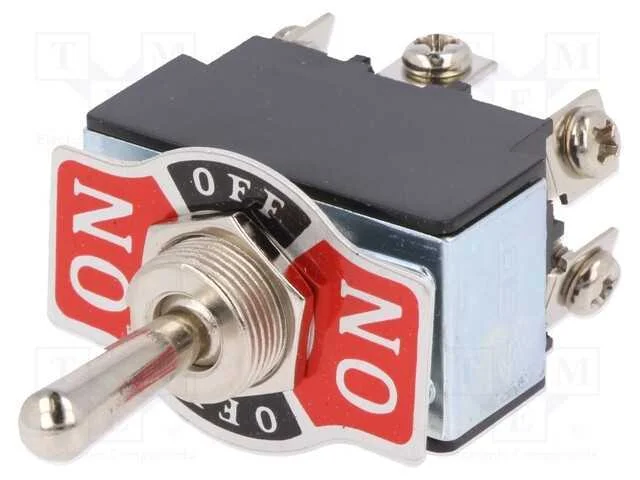 Interruptor: de alavanca, Pos: 3, DP3T, ON-OFF-ON.