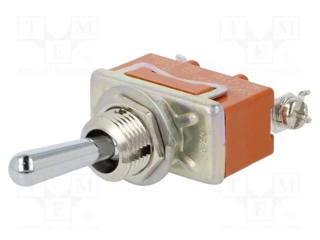 Interruptor: de alavanca, Pos: 2, SPDT, ON-(ON), .