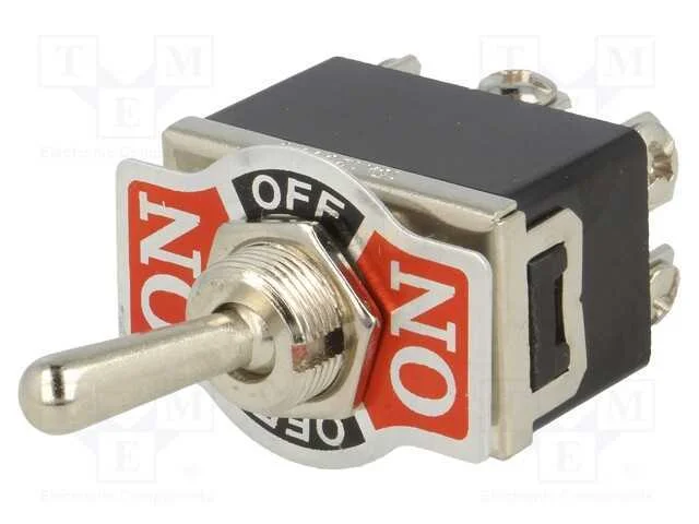Interruptor: de alavanca, Pos: 3, DP3T, ON-OFF-ON.