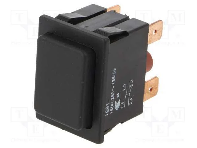 Interruptor: de Pressão, Pos: 2, Dpst-No, 16a/250vac, Off-On, Ip40