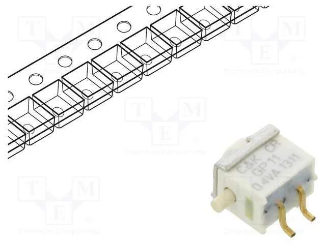 Interruptor: de Pressão, Pos: 2, Spst-No, 0,02a/20vac, 0,02a/20vdc