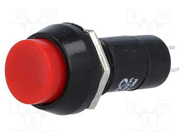 Interruptor: de Pressão, Pos: 2, Spst-No, 1a/250vac, Off-On, 12mm