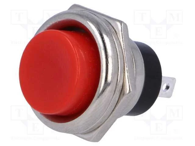Interruptor: de Pressão, Pos: 2, 1a/250vac, Off-(On), 16mm