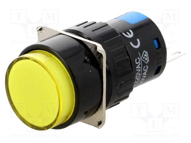 Interruptor: de Pressão, Pos: 2, Spst, On-(On), Ip40, 16mm