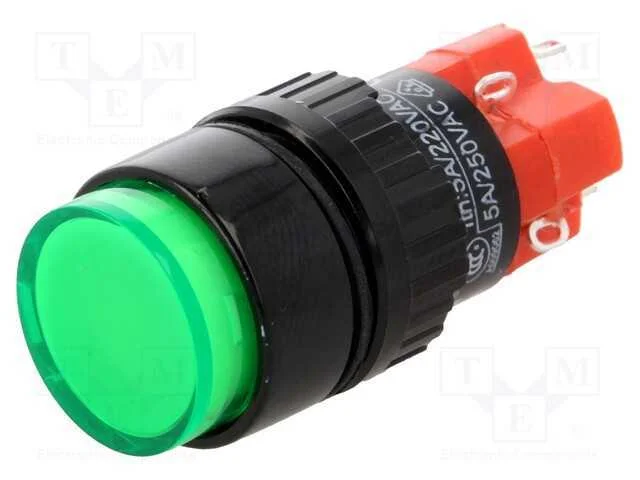 Interruptor: de Pressão, Pos: 2, Spdt, 3a/220vac, 2a/24vdc, On-(On)