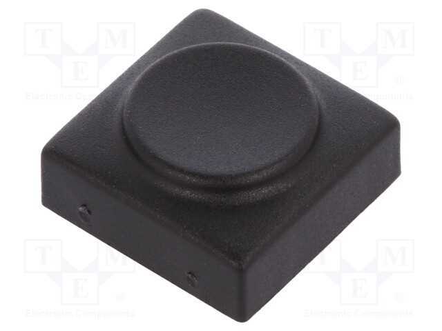Tecla, Retangular, Preta, Poliamida, 15,5x15,5mm