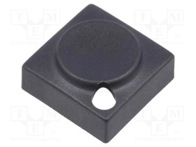Tecla, Retangular, Preta, Poliamida, 15,5x15,5mm