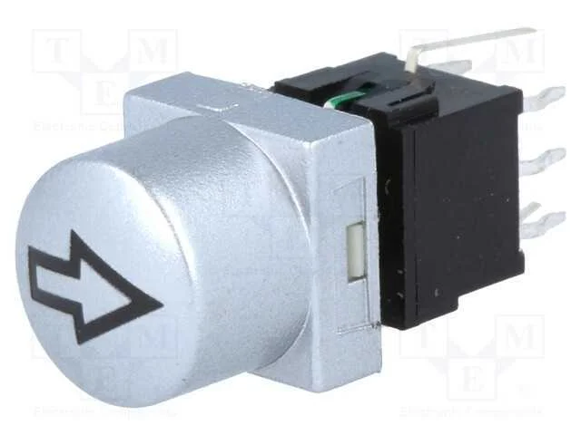 Interruptor: de Teclado, Seta, Pos: 2, Dpdt, 0,1a/30vdc, Prateado